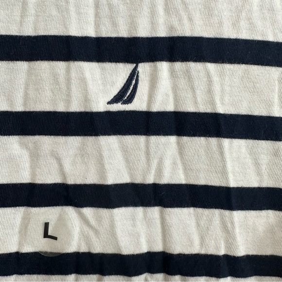 Nautica Womens Round Neck Short Sleeve Cotton Navy Seas T-Shirt Large - Picture 4 of 7